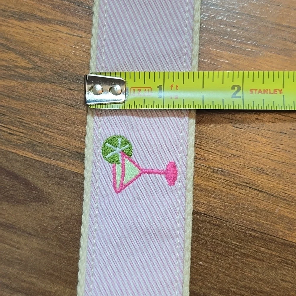 J. Crew Pink Martini Cocktail Embroidered D-Ring Belt - Picture 10 of 10